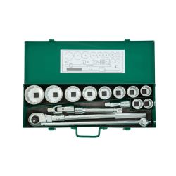 SATA, 15 Pc. 3/4" Drive 12-Point Metric Socket Set (30-60mm)