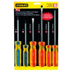 STANLEY, Pro Screw Driver 6 Pcs/Set With Pvc Bag