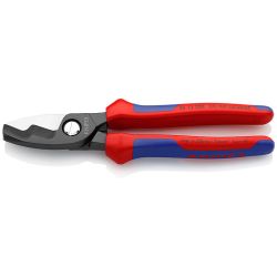 KNIPEX, Cable Shears With Twin Cutting Edge Burnished 200 mm