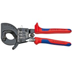 KNIPEX, Cable Cutter (Ratchet Action) Black Lacquered 250 mm