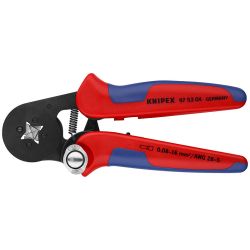 KNIPEX, Self-Adjusting Crimping Pliers For Wire End Sleeves With Lateral Access Burnished 180 mm