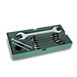 SATA, 10Pc. Open End & Ratcheting Wrench Tray Set (Metric)