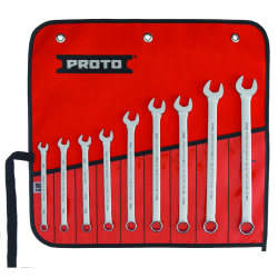 PROTO, 9 Piece Full Polish Metric Combination Wrench Set - 12 Point
