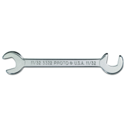 PROTO, Short Satin Angle Open-End Wrench - 11/32"