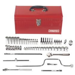 PROTO, 3/8" Drive 57 Piece Metric Socket Set - 12 Point