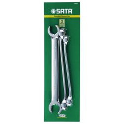SATA, 3Pc. SAE Full Polish Flare Nut Wrench Set (3/8" - 11/16")