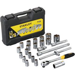 STANLEY, STANLEY® Socket Sets, 24Pcs ½" 6Pts Metric Socket Set