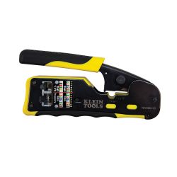 KLEIN, Ratcheting Pass-Thru™ Crimper | RJ45/RJ11/RJ12 | Cutter & Stripper