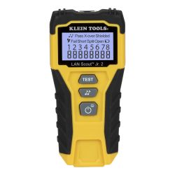 KLEIN, LAN Scout® Jr. 2 Cable Tester | RJ45 Data | Backlit LCD | Tone Generator
