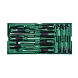 SATA, 13Pc. Screwdriver Tray Set (Slotted & Phillips)