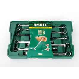 SATA, 10 Pc. Metric XL X-Beam Combination Wrench Set (8-19mm)